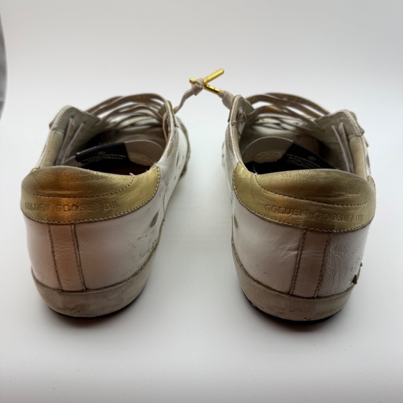GOLDEN GOOSE SUPERSTAR PINK GOLD SIZE 40 GOLD LACES - Picture 5 of 11